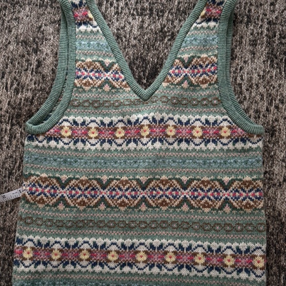 Polo Ralph Lauren Fair Isle Sweater Vest Wool Cashmere Blend Spring XS - Picture 2 of 7